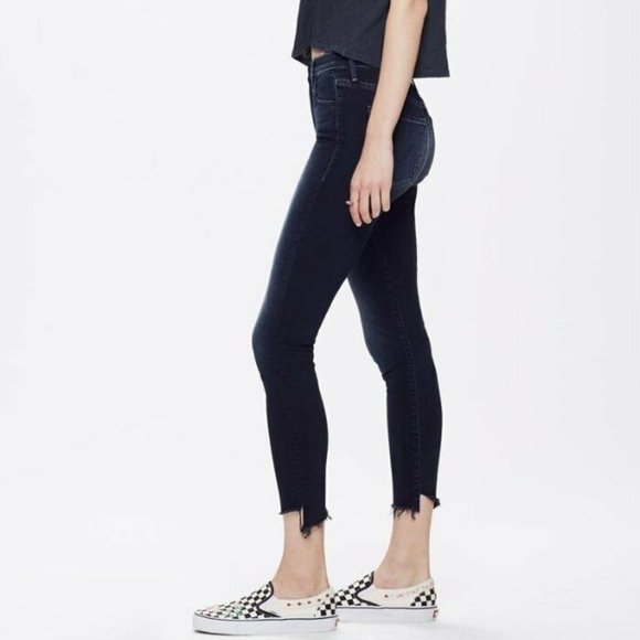 MOTHER Denim - MOTHER Denim Jeans Stunner Zip Two Step Fray Last Call Blue Size 33 NWT $228